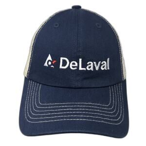 DeLaval Slideback Trucker Hat Blue One Size Adjustable Mesh Back Sportsman